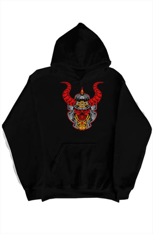 Horned Skull hoody Black