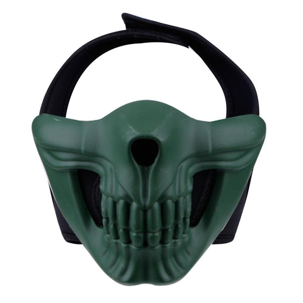Half-SKULL Mask GREEN