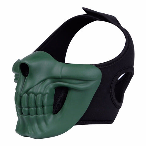 Half-SKULL Mask GREEN